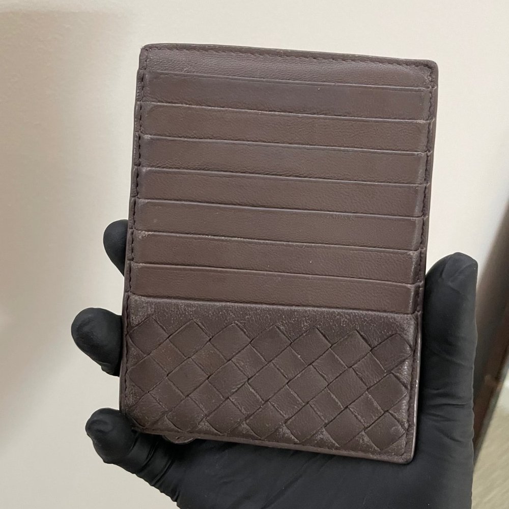 Bottega Veneta Intrecciato all-gender card holder